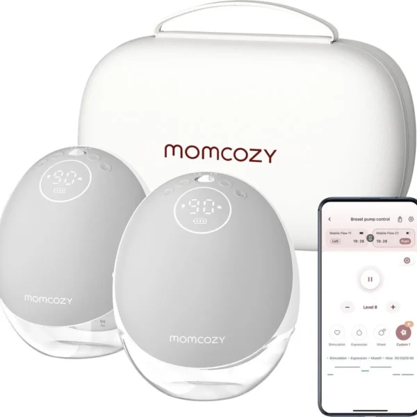 Momcozy M9 Φορητό Διπλό Θήλαστρο Μπαταρίας Γκρι 150ml BP288-GR71BA-A