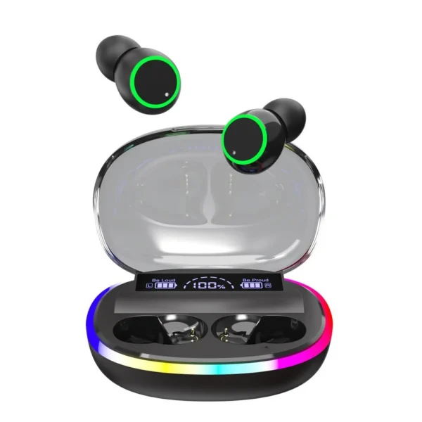 2GO Acoustic Ring In-ear Bluetooth Handsfree Ακουστικά με Θήκη Φόρτισης Μαύρα