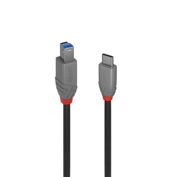 Lindy USB 3.2 Cable USB-C male - USB-B Μαύρο 1m 36666